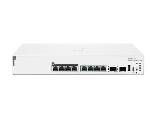 [S4A36A] HPE Networking Instant On 1940 8p SR10 4p CL6 PoE 2p SFP+ 120W - Switch - L2+ - managed - 4 x 100/1000/2.5G/5G/10GBase-T + 4 x 100/1000/2.5G/5G/10G (PoE++)